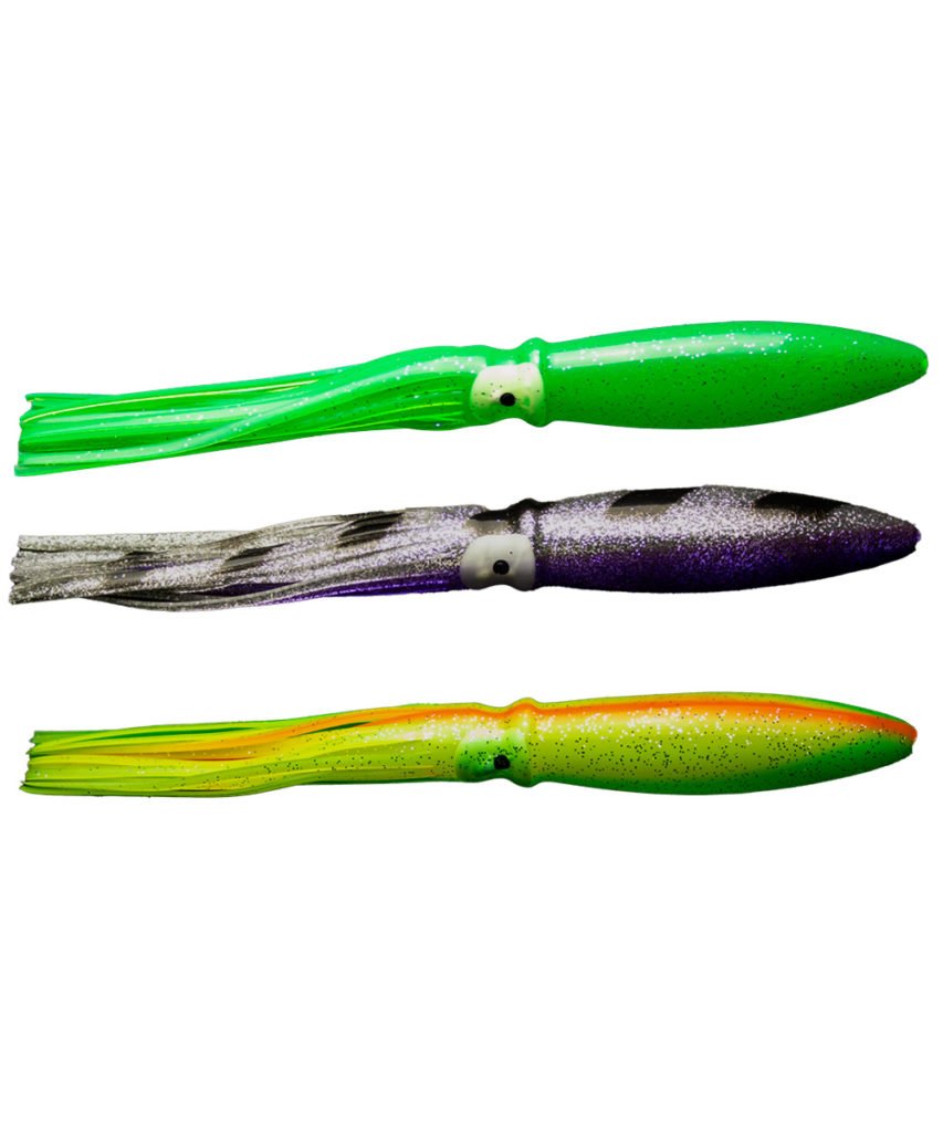 thumbnail image 2 of 14" Green/Chartreuse Splash Spreader Bar – 9 Squid Rigs – Grandads Trolling Lure For Tuna, Mahi, Billfish 2 of 4